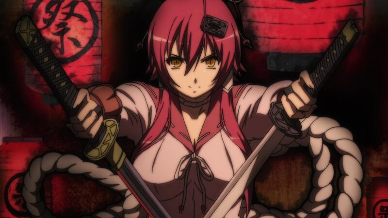 anime girl with swords