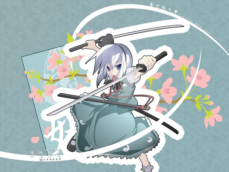 Anime girl with swords