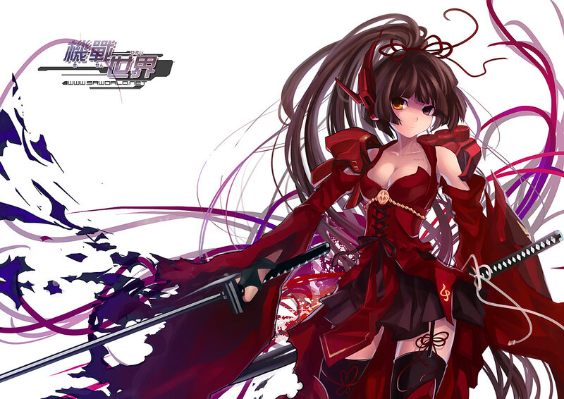 anime girl with swords