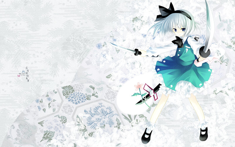anime girl with swords