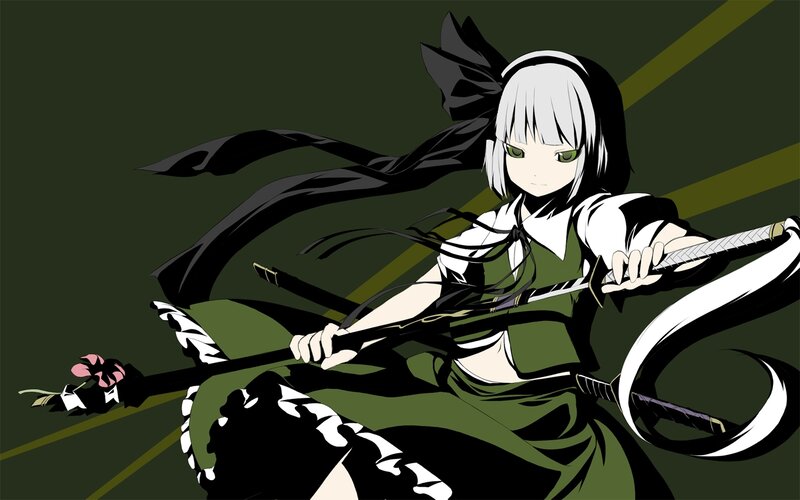 anime girl with swords