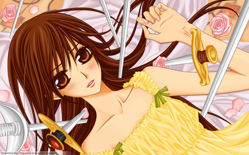 Anime girl with swords