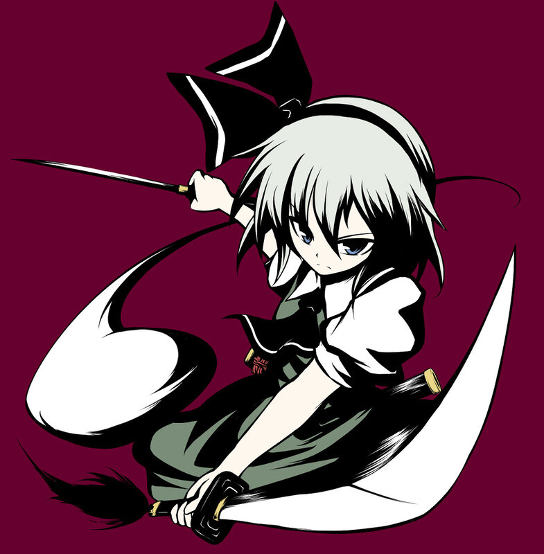 anime girl with swords