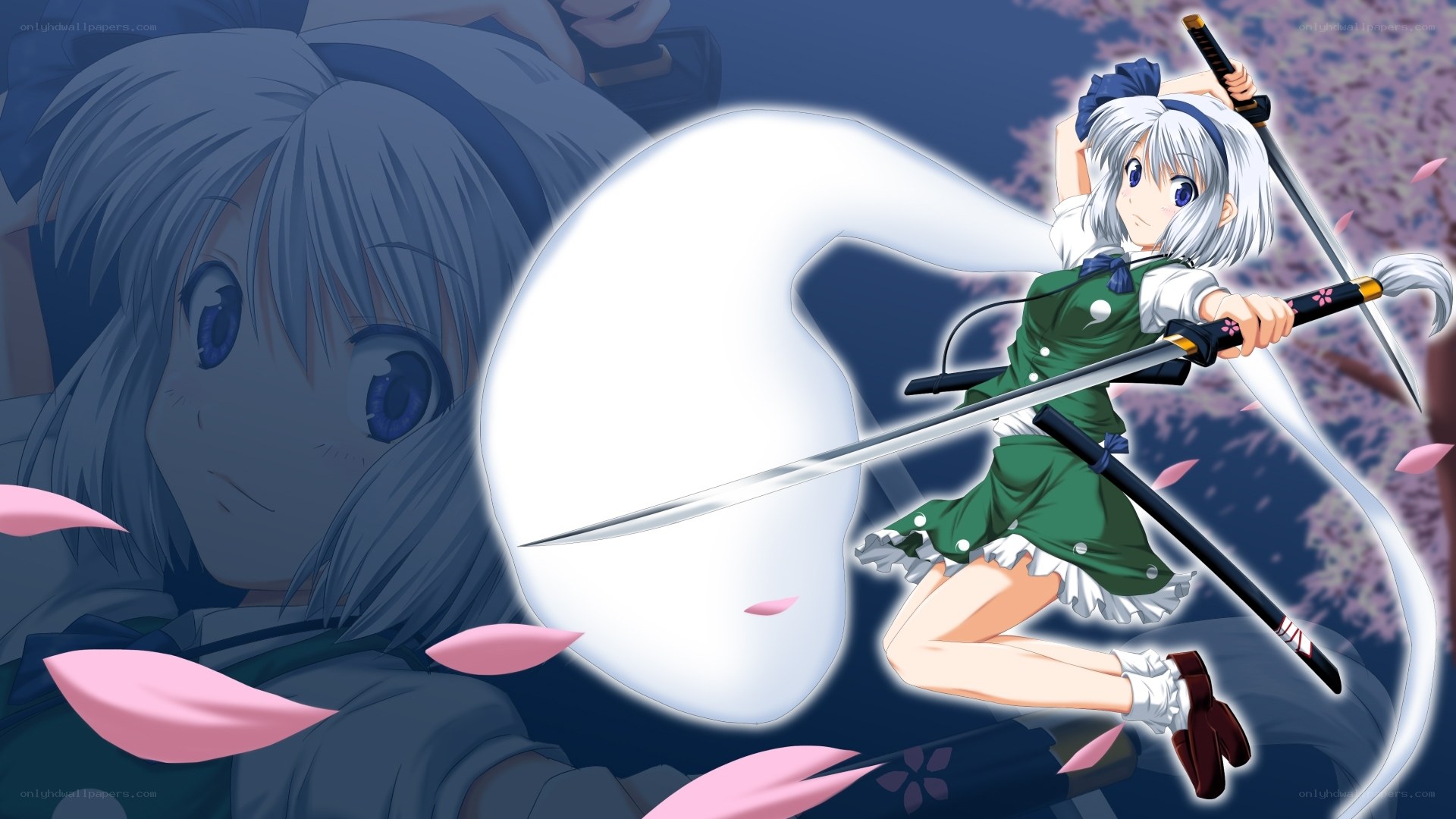 Anime girl with swords