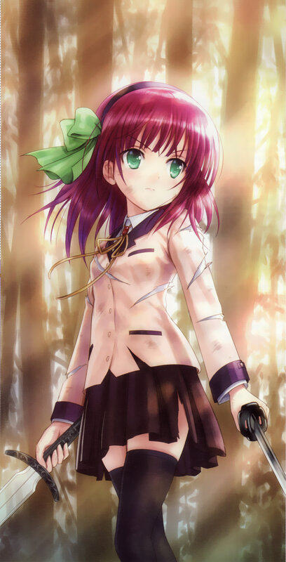 anime girl with swords