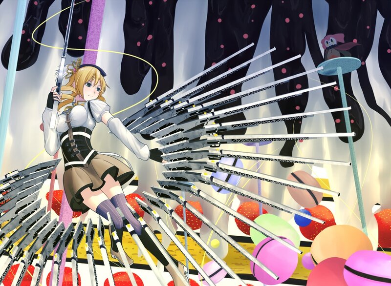 anime girl with swords
