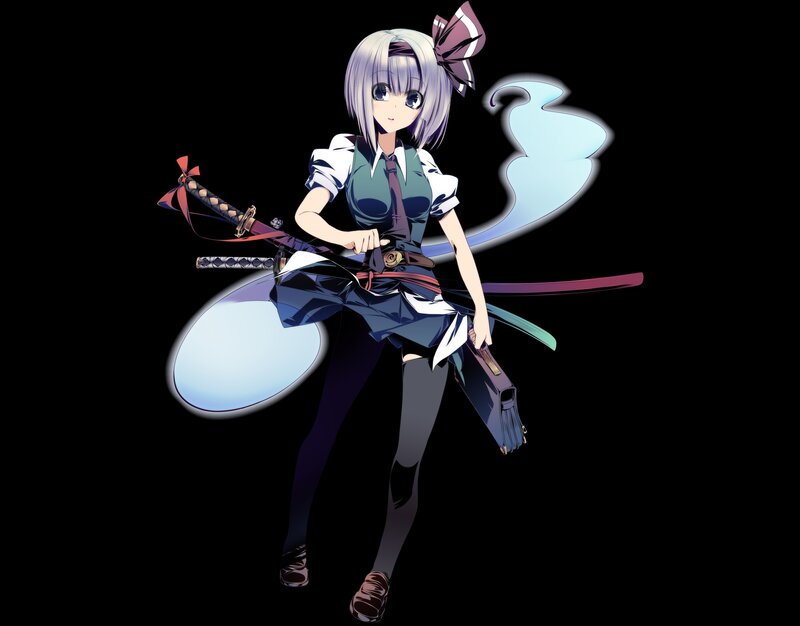anime girl with swords