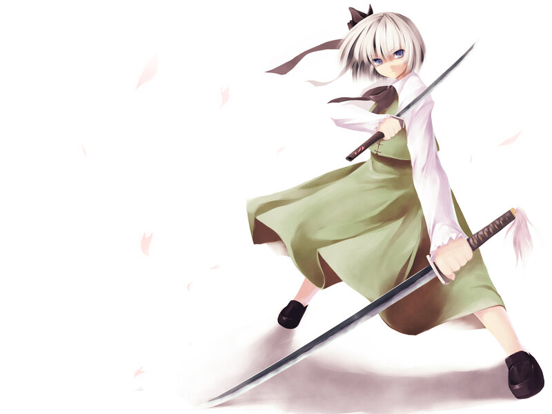 anime girl with swords