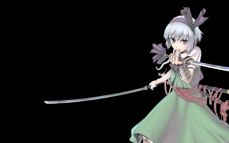 anime girl with swords