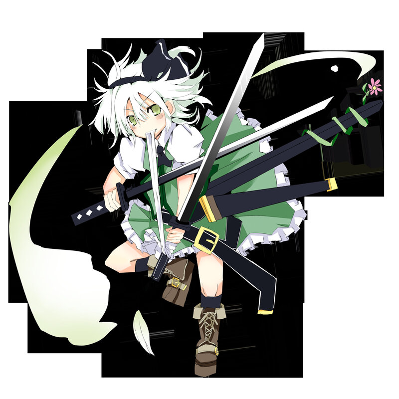 anime girl with swords