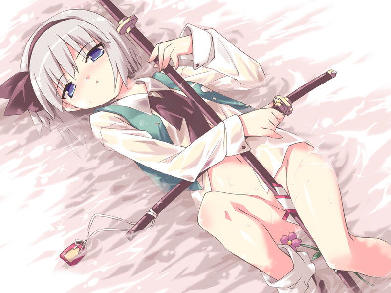 anime girl with swords