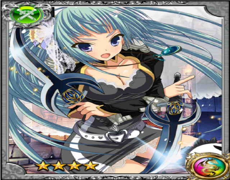 Anime Girl with Swords — Blue, Dramatic, Night, Long Hair