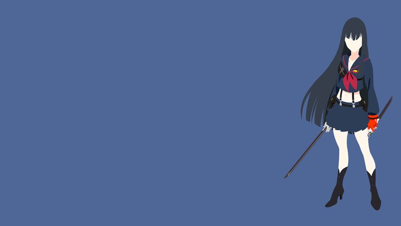 Anime Girl with Swords — Blue, Neutral