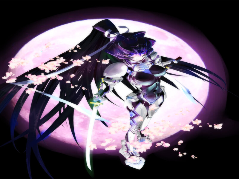 Anime Girl with Swords — Purple, Dramatic