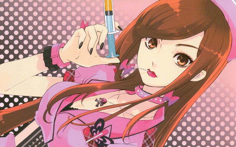 anime girl with syringe