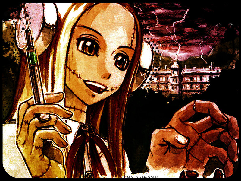 Anime girl with syringe
