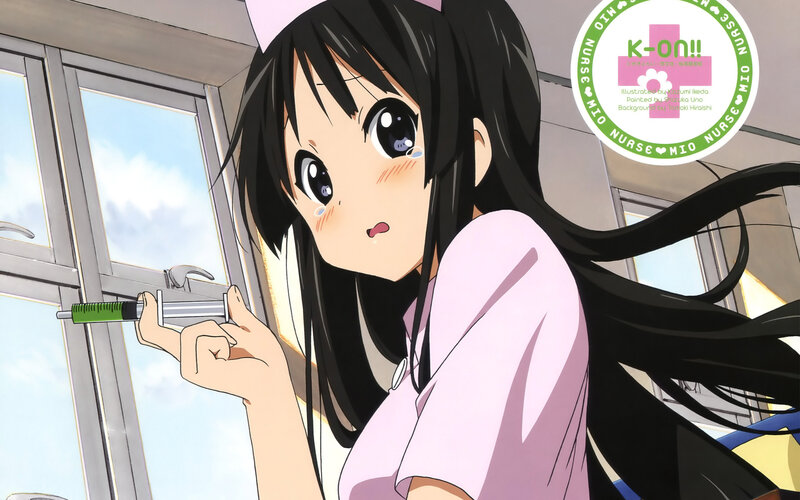 Anime Girl with Syringe — Black