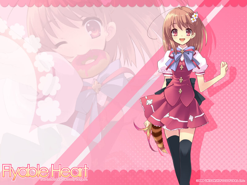 Anime Girl with Tail — Pink