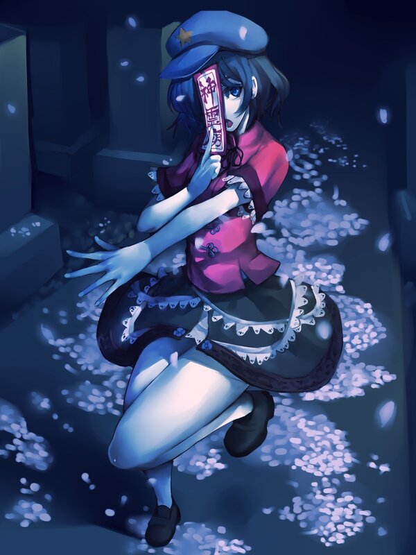 anime girl with talisman