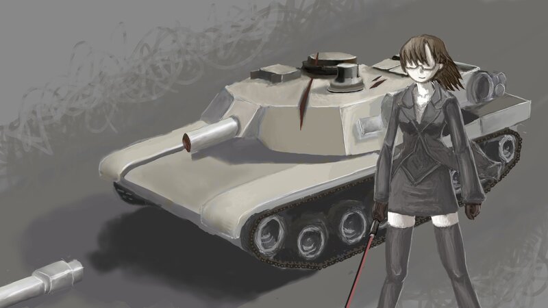 anime girl with tank
