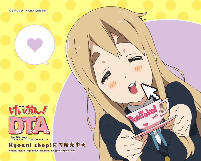 Anime girl with tea cup