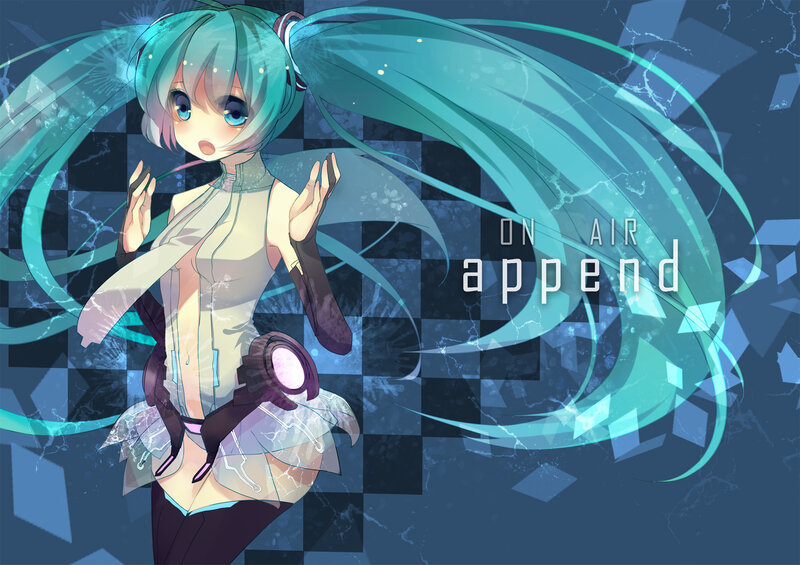 Anime Girl with Teal Hair — Blue, Dynamic