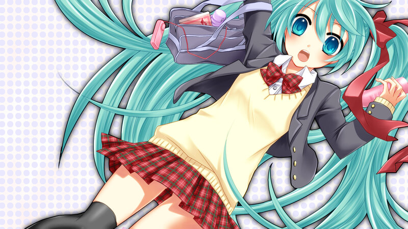 Anime Girl with Teal Hair — Cyan