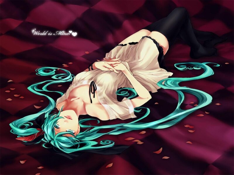 Anime Girl with Teal Hair — Dramatic, Serene