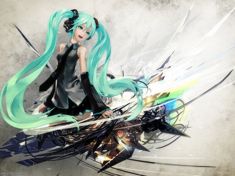 Anime Girl with Teal Hair — Dynamic