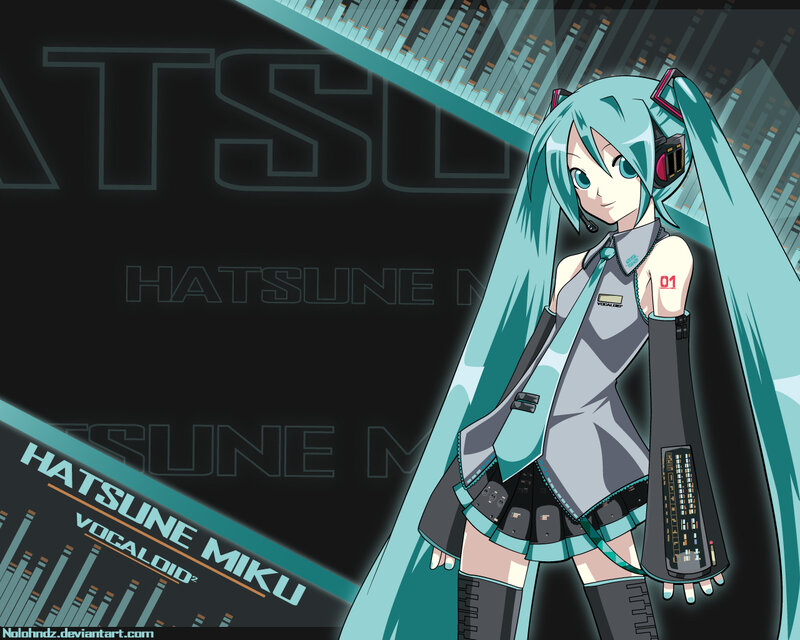 Anime Girl with Teal Hair — Futuristic, Digital Art, Headset