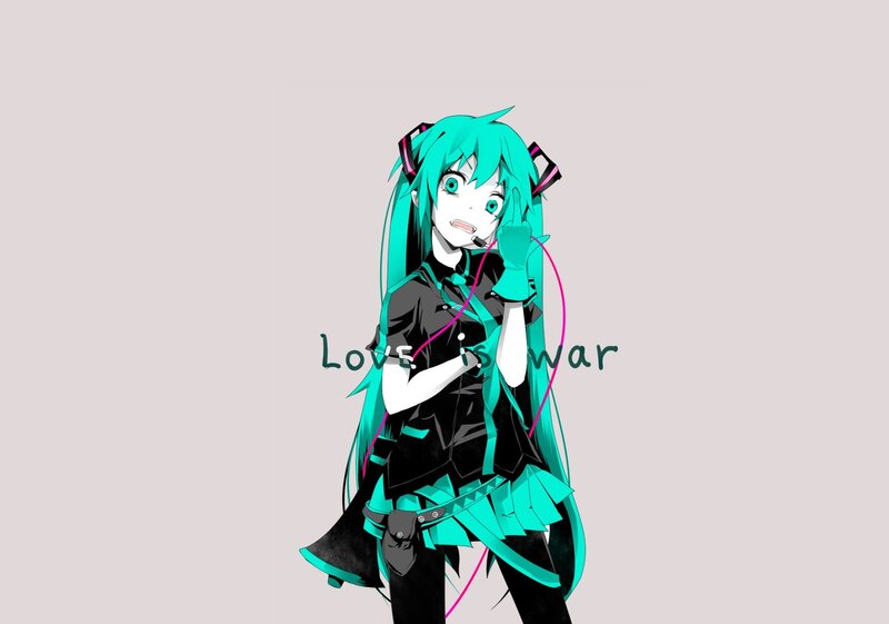 Anime Girl with Teal Hair — Neutral, Digital Art, Microphone
