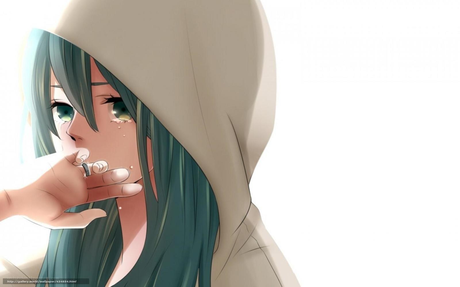 anime girl with tears