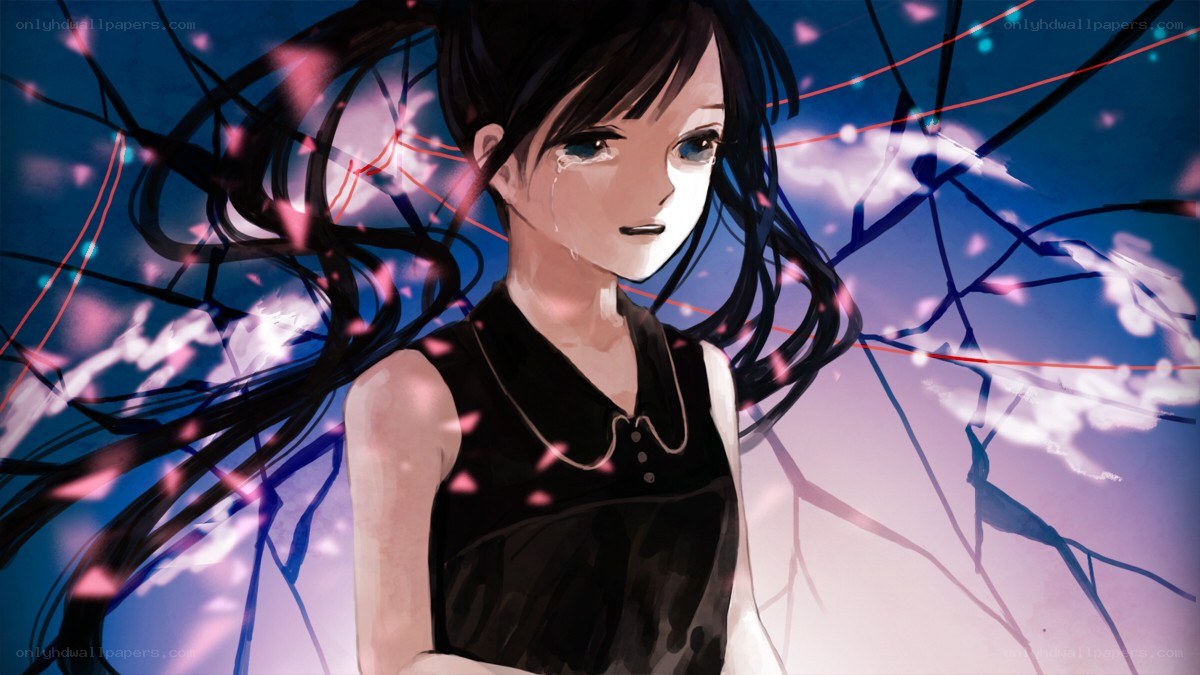 anime girl with tears