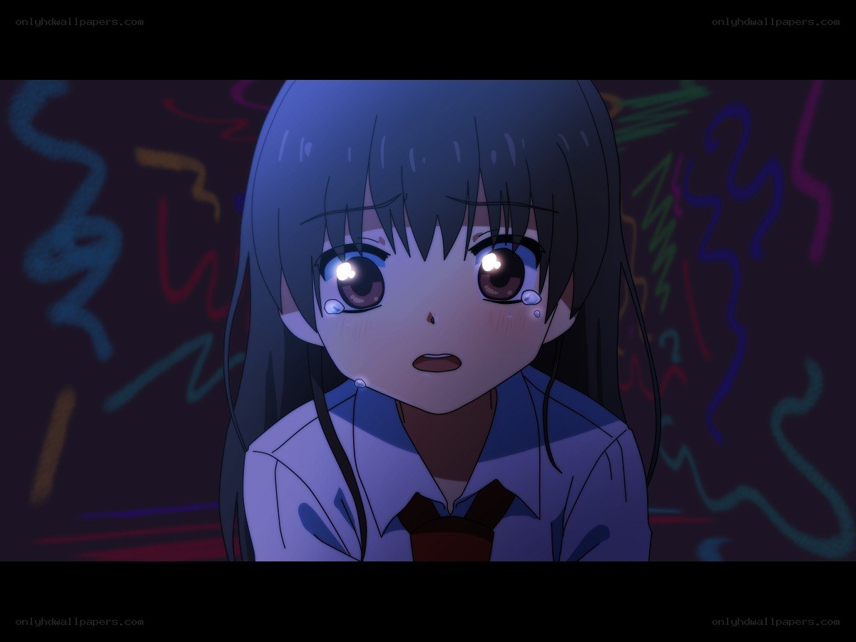 anime girl with tears