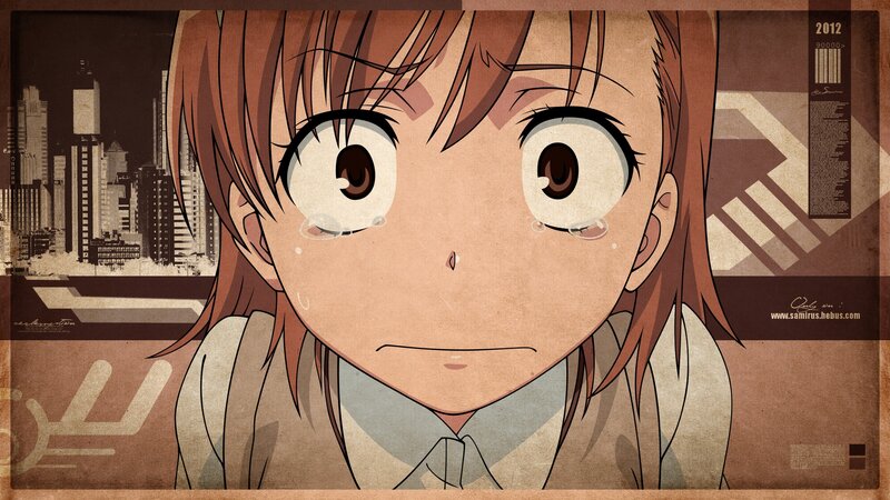 Anime Girl with Tears — Brown, Dramatic