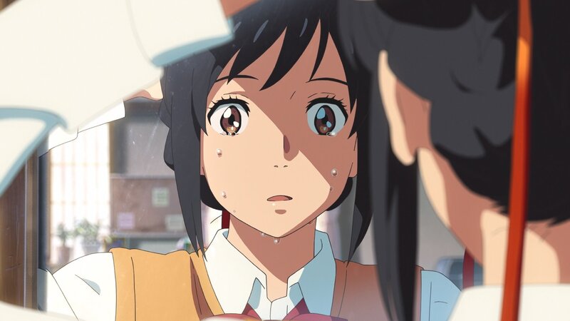 Anime Girl with Tears — Brown, Emotional, Afternoon