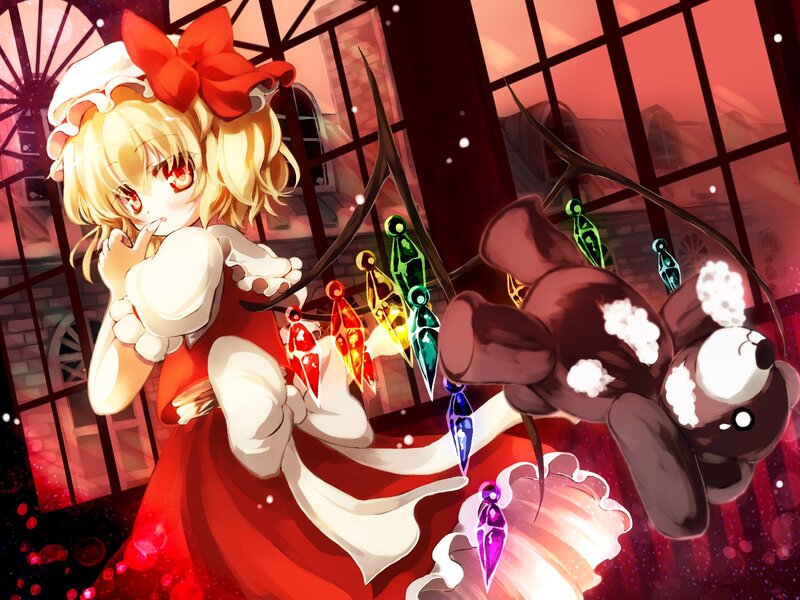 Anime girl with teddy bear