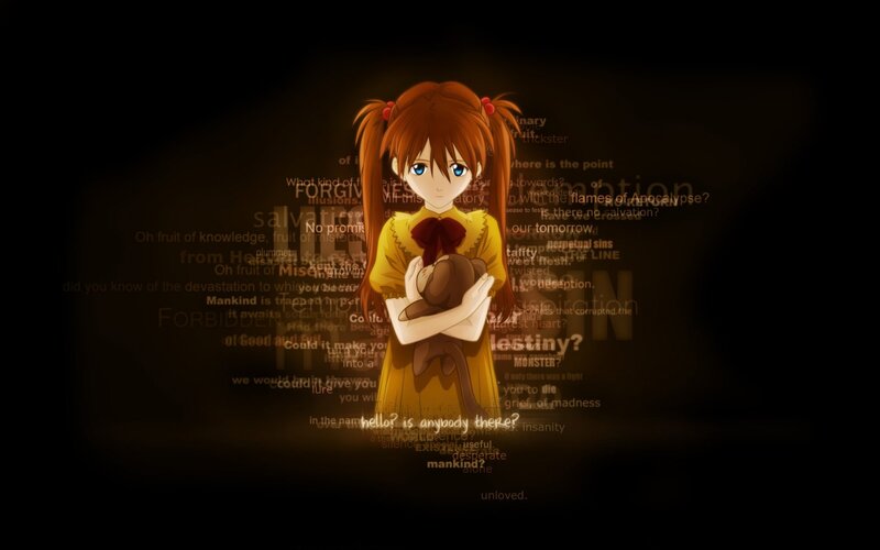Anime girl with teddy bear