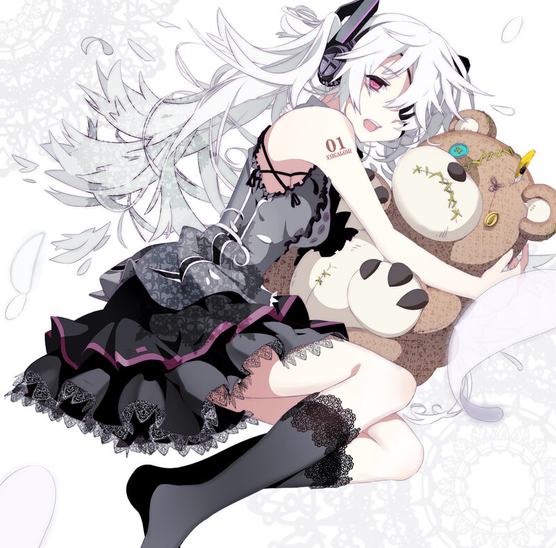 Anime girl with teddy bear