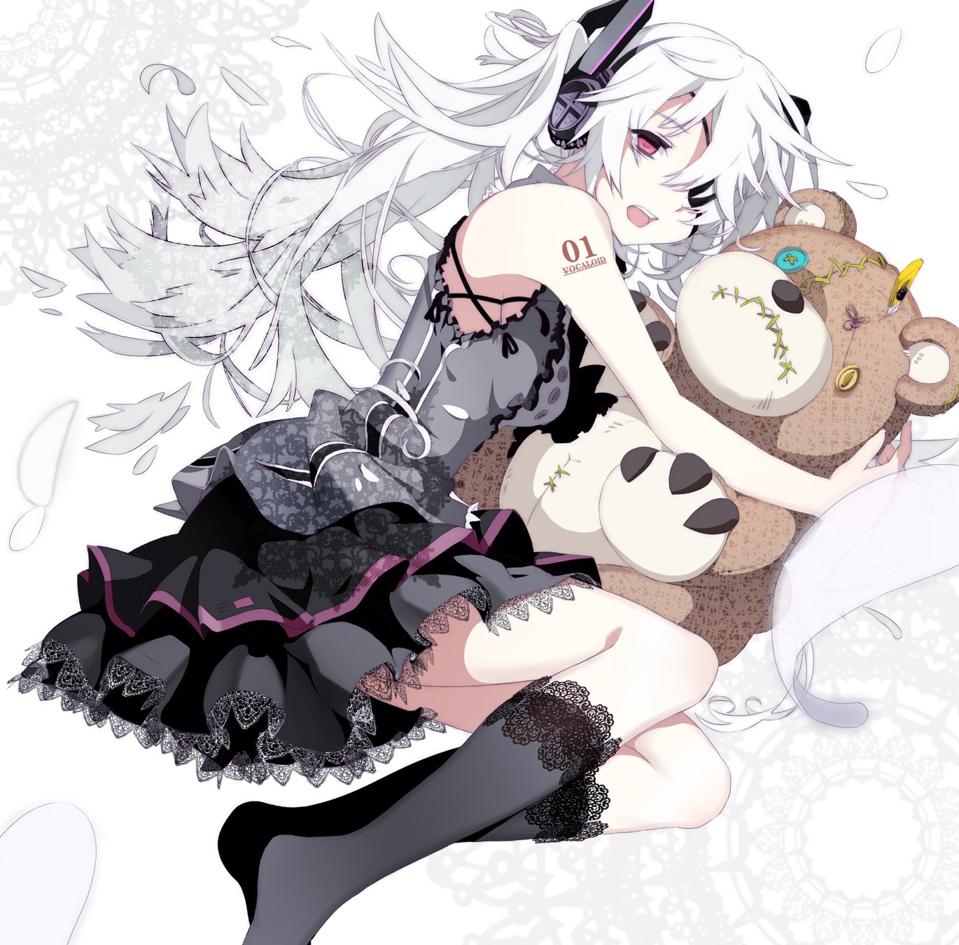 Anime girl with teddy bear
