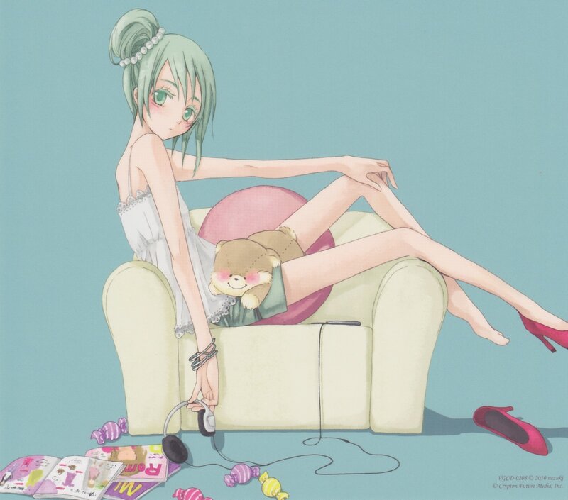 Anime girl with teddy bear