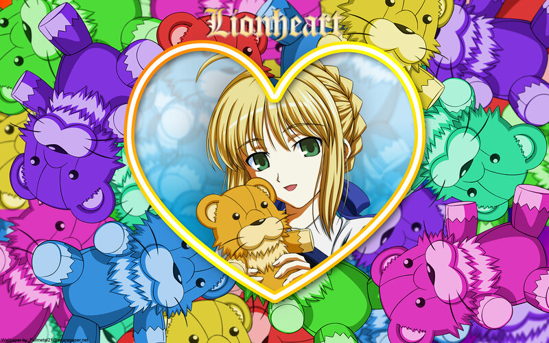 Anime girl with teddy bear