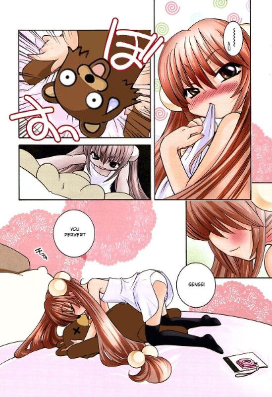 Anime girl with teddy bear