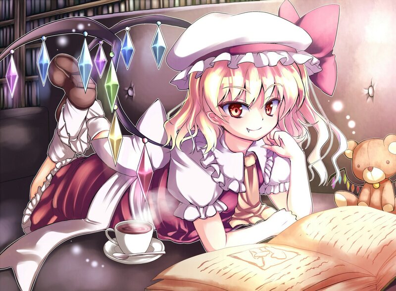 Anime Girl with Teddy Bear — Pink, Calm