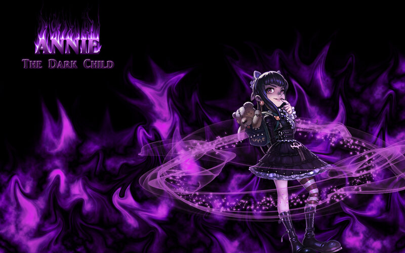 Anime Girl with Teddy Bear — Purple, Dramatic