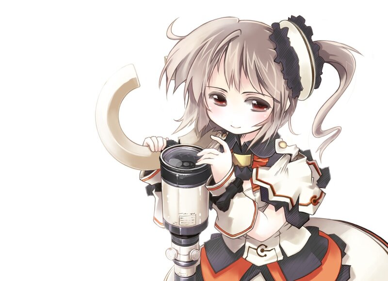 anime girl with telescope
