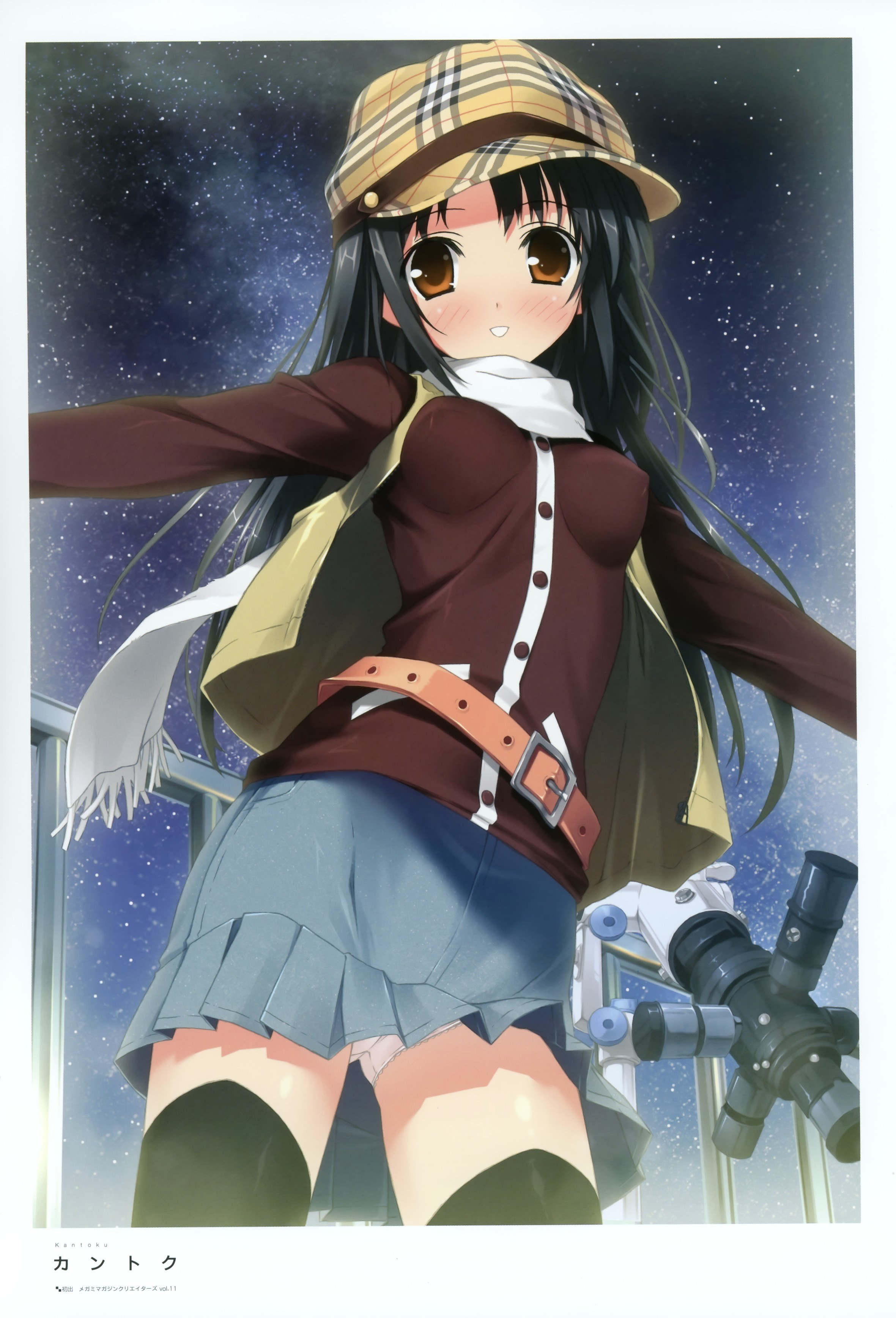 Anime girl with telescope