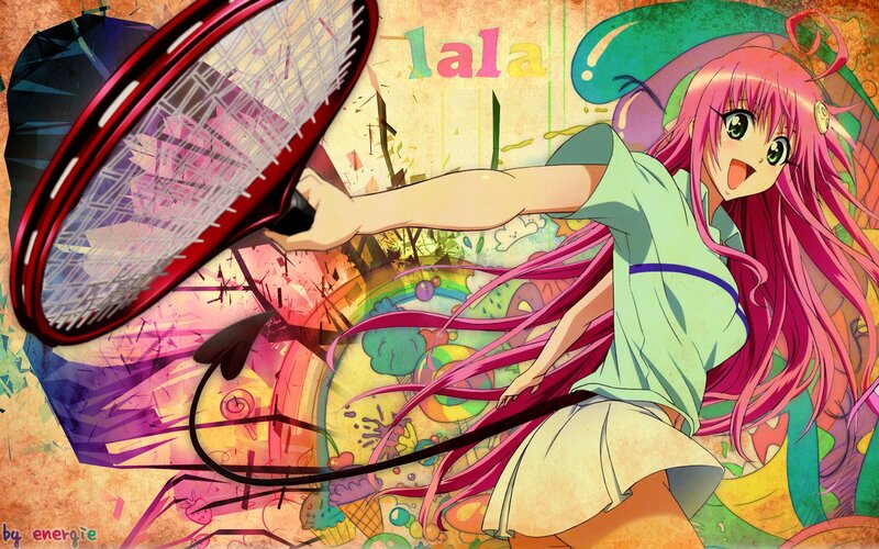 anime girl with tennis racket