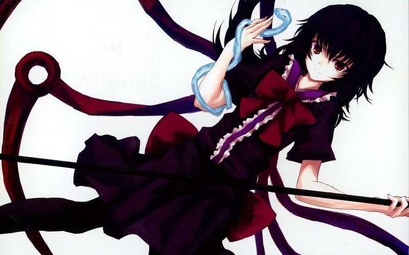 Anime Girl with Tentacles — Black, Dramatic, Manga, Sword