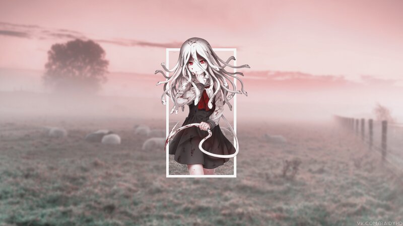 Anime Girl with Tentacles — Pink, Dramatic